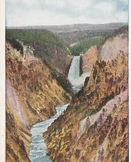 GRAND CANON OF THE YELLOWSTONE FROM ARTIST POINT, YELLOWSTONE NATIONAL PARK