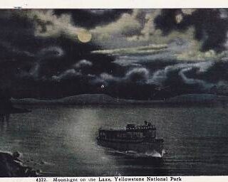 MOONLIGHT ON THE LAKE, YELLOWSTONE NATIONAL PARK