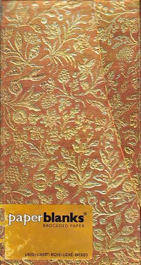 ZÁPISNÍK PAPERBLANKS BROCADED PAPER FLAMING GOLD SLIM WRAP 711-2