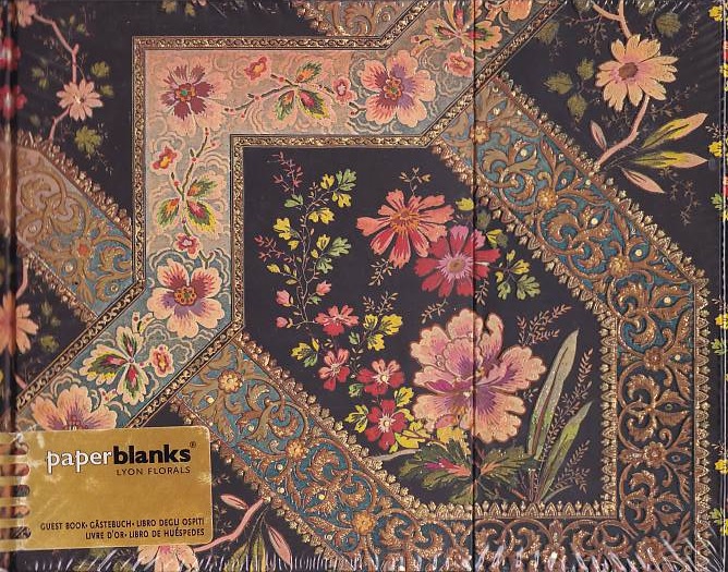 NÁVŠTĚVNÍ KNIHA PAPERBLANKS LYON FLORALS FILIGREE FLORAL EBONY GUEST BOOK WRAP 750-1